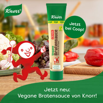 Knorrli präsentiert die neue vegane Bratensauce von Knorr