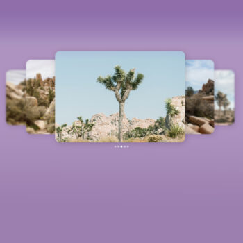 Bilderslider auf lila Hintergrund